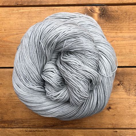 Light Grey Yarn Hand Dyed Yarn For Knitting Or Crochet Lace Etsy Uk