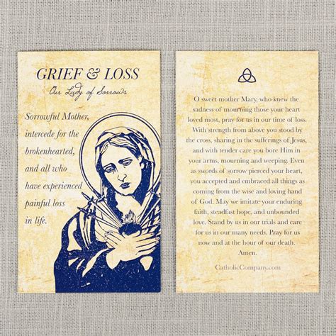 Our Lady of Sorrows - Grief & Loss Prayer Card | The Catholic Company®