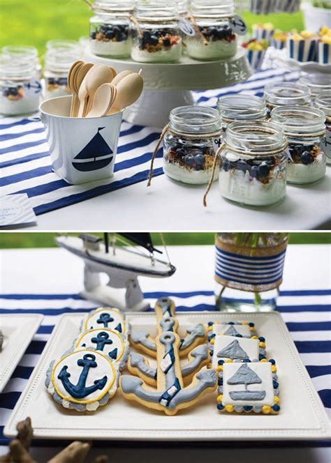 — choose a quantity of baby boy baby shower decorations. "Ahoy it's a Boy" Preppy Nautical Baby Shower | White ...