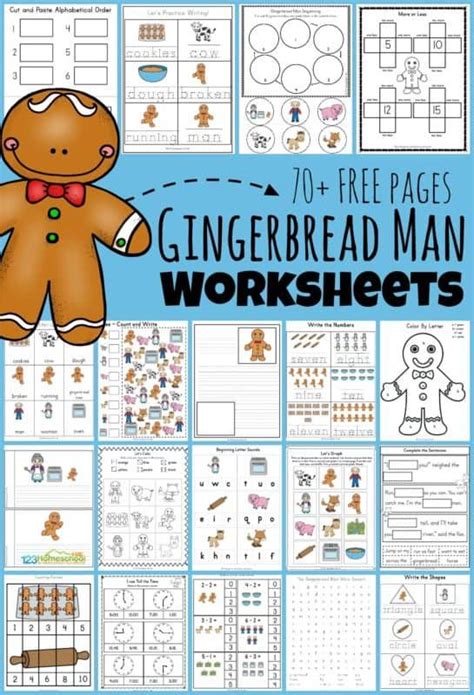 10 Gingerbread Man Worksheets Worksheets Decoomo