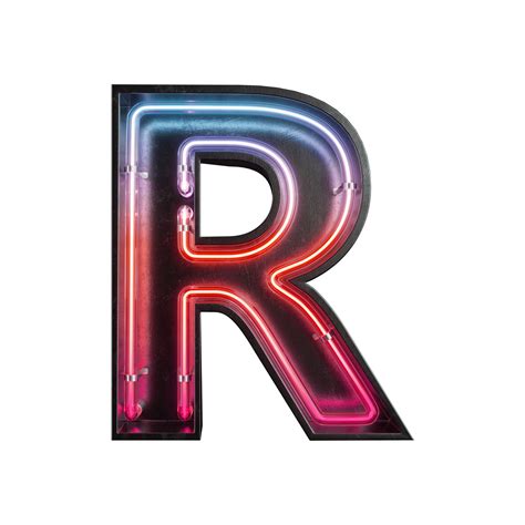 alphabet néon r 8506068 PNG