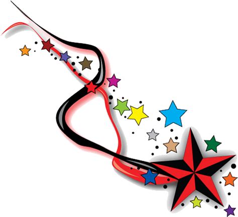 Shooting Star Clipart All Star Star Tattoo Designs Png Transparent