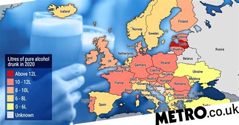 Map Reveals Europes Heaviest Drinkers Where Does The Uk Rank Healthlinesnews