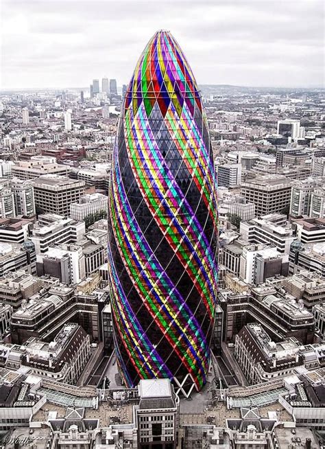 Tháp 30 St Mary Axe London Futuristic Architecture Famous
