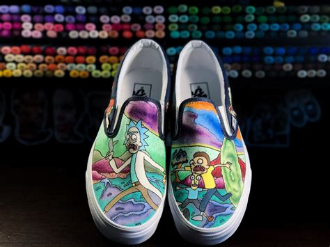 Custom Rick And Morty Vans Vans Classic Slip On Sneaker Slip On