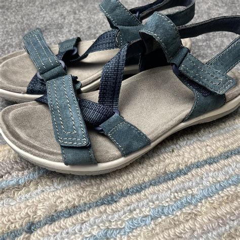 Earth Origins Blue Suede Sport Sandals Size Depop