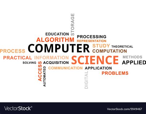 Word Cloud Computer Science Royalty Free Vector Image