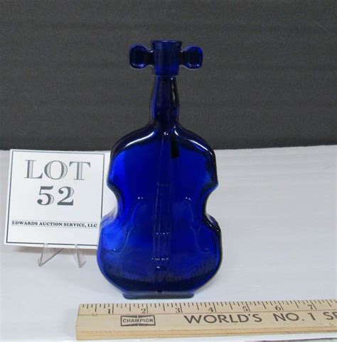 Nice Cobalt Blue Violin Shaped Bud Vase