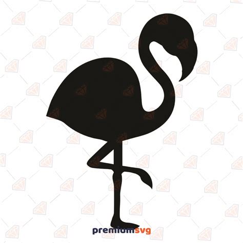 Black Basic Flamingo Svg Cut Flamingo Vector Clipart File Premiumsvg