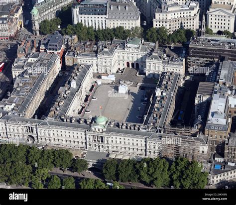 Aerial View Of Somerset House On Strand London Uk Stock Photo Alamy