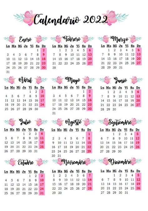 Calendário De 2022 Para Imprimir Calendario Eventi