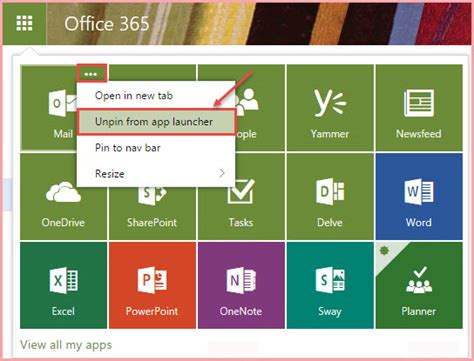 Office 365 App Launcher Features Office 365 Support