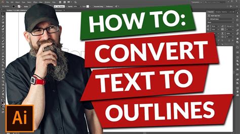 How To Convert Text To Outlines In Illustrator Youtube