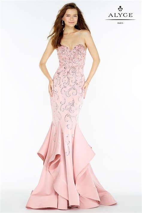 Stunning Mermaid Alyce Paris Prom 2017 Gown With An Embellished Ombre