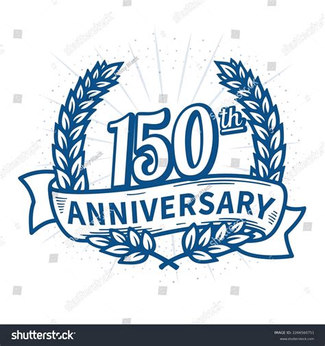 150 Years Anniversary Celebration Logotype 150th Stock Vector Royalty