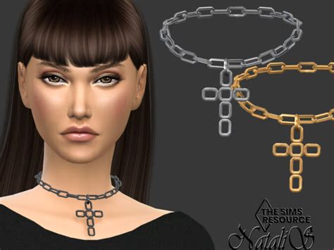Chain Choker With Cross By Natalis At Tsr Sims 4 Updates