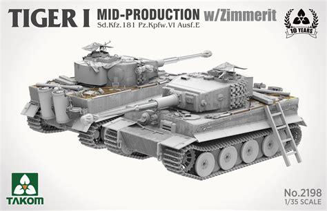 Tiger I Mid Production W Zimmerit Sd Kfz 181 Pz Kpfw VI Ausf E HLJ Com
