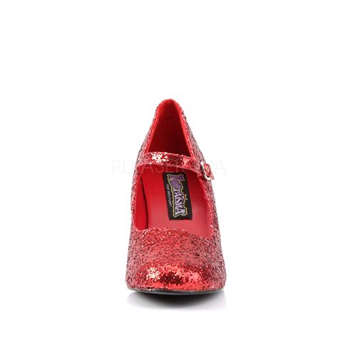 Glinda 50g Red Glittre Mary Jane Shoe Glitter Heel 3