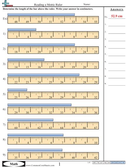 Each foot is broken down into twelve inches and most regular rulers are about one foot or twelve inches long. Measurement Worksheets | Measurement worksheets ...
