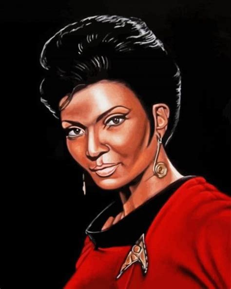Nyota Uhura Star Trek Illustration Paint By Number Painting By Numbers