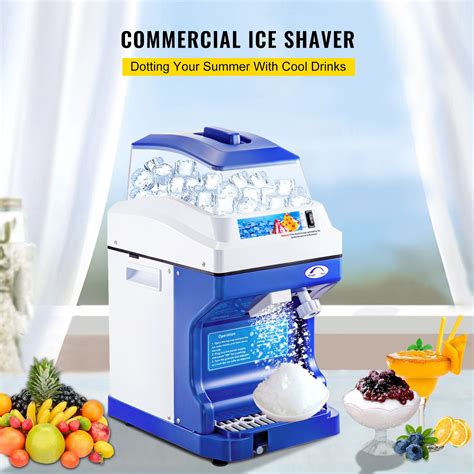 Vevor 110v Commercial Ice Shaver Crusher 441lbsh With 11lbs Hopper