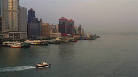 Aerial China Hong Kong Waterfront September 2019 Sunrise 4k Mavic Pro