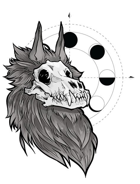 Wolf Skull By Shwampy Redbubble