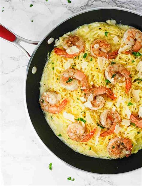 Garlic Shrimp Spaghetti Squash Its Cheat Day Everyday