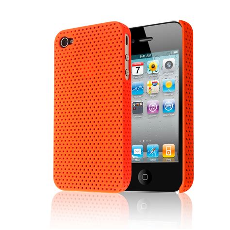 Mesh Perforated Hard Back Case Impact Plastic Cover For Apple Iphone 4