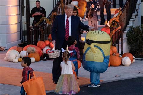 Trump Put Halloween Candy On A Trick Or Treater S Head — Yes That Happened
