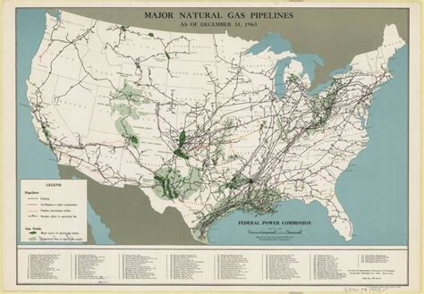 A Map Of Major Natural Gas Pipelines In The United States