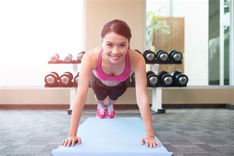 Sport Woman With Dumbbell Stock Image Image Of Asia 90697317
