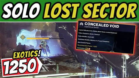 How I Beat Legend 1250 Lost Sectors Solo Concealed Void Europa