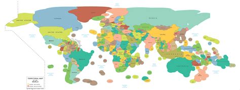 Fascinating World Map Includes Countries Ocean Territory