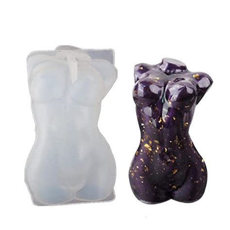 Female Nude Art Silicone Mold Nude Women Holes Body Bust Resin Craft