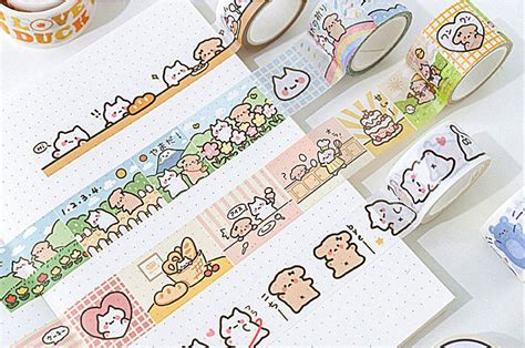 Cute Bear Washi Tape Kawaii Sweet Washi Tape Masking Tape Etsy