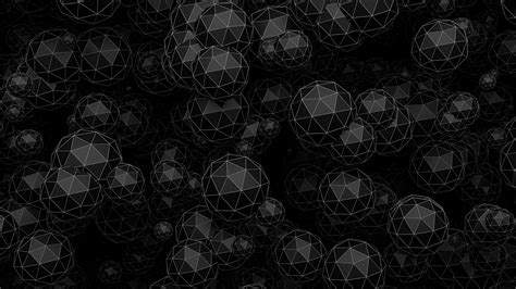 Download Wallpaper 2560x1440 Balls Polyhedrons 3d Shapes Black