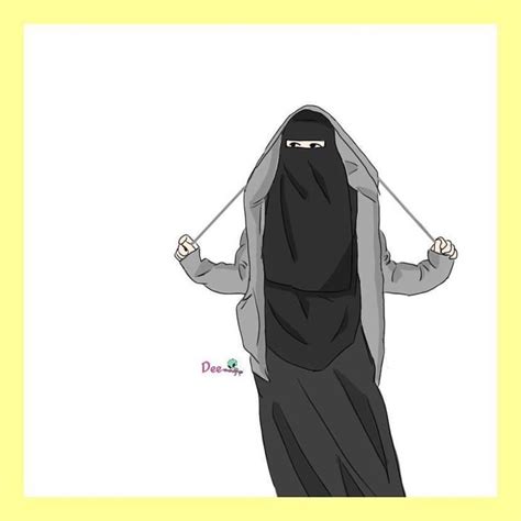 Gambar Wanita Muslimah Bercadar 💕1💕 Di 2021 Kartun Gambar Kartun