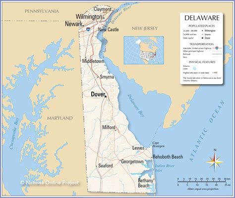 Reference Maps Of Delaware Usa Nations Online Project