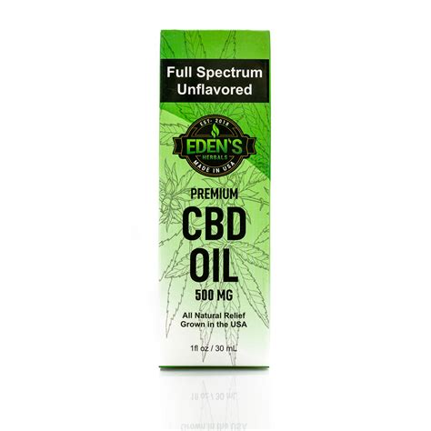 Full Spectrum Cbd Oil Tincture 500 Mg Edens Herbals Cbd