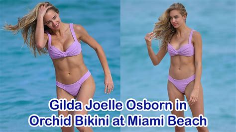 Gilda Joelle Osborn In Orchid Bikini At Miami Beach Youtube