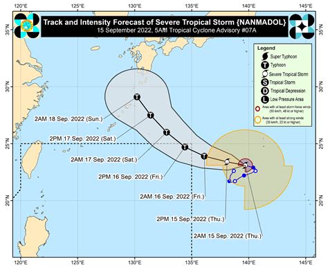 Pagasa Dost On Twitter Tropical Cyclone Advisory No 7a Severe Tropical Storm Nanmadol Issued