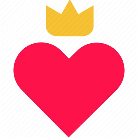 Crown, heart, king, love, queen, royal, valentine icon - Download on gambar png