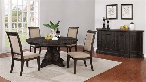 The coaster furniture vance dining table features a novel form that already seems iconic. Whitney Round Dining Table 121280 in Burnished Black by ...