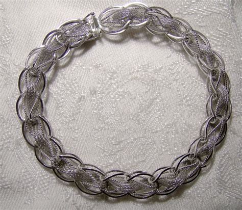 Airflex Sterling Silver Charm Bracelet 1970 Double Link With Etsy