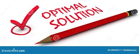 Optimal Solution The Red Mark Stock Illustration Illustration Of