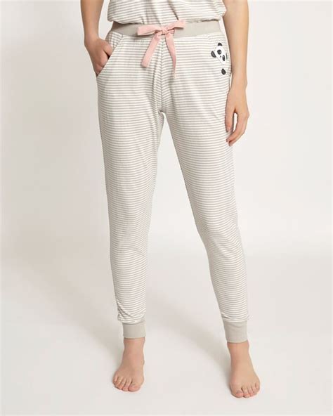 Dunnes Stores Stripe Panda Stripe Pyjama Pants