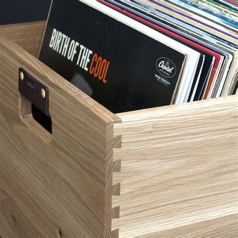 Store Up To 100 Lps In A Beautifully Crafted Oak Crate Featuring
