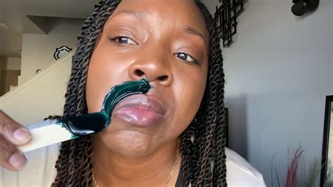 How To Wax Your Upper Lip At Home With Hard Wax Youtube
