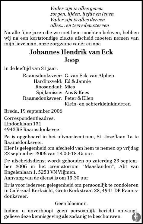 Johan Marinus Jan Van Eck Overlijdensbericht En My Xxx Hot Girl